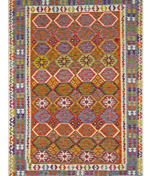 Kelim Chobi woven  carpet Handmade Carpet Nr. 65601